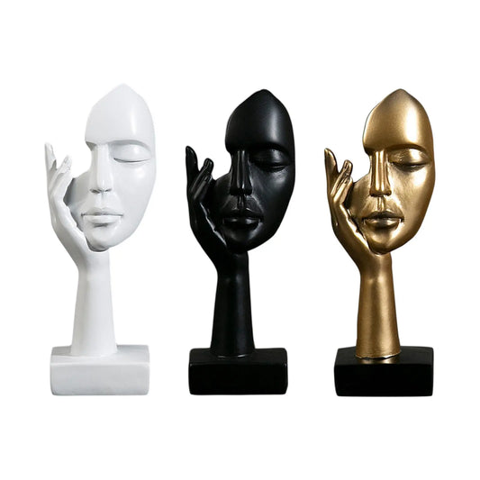 Simple Woman Abstract Face Statue